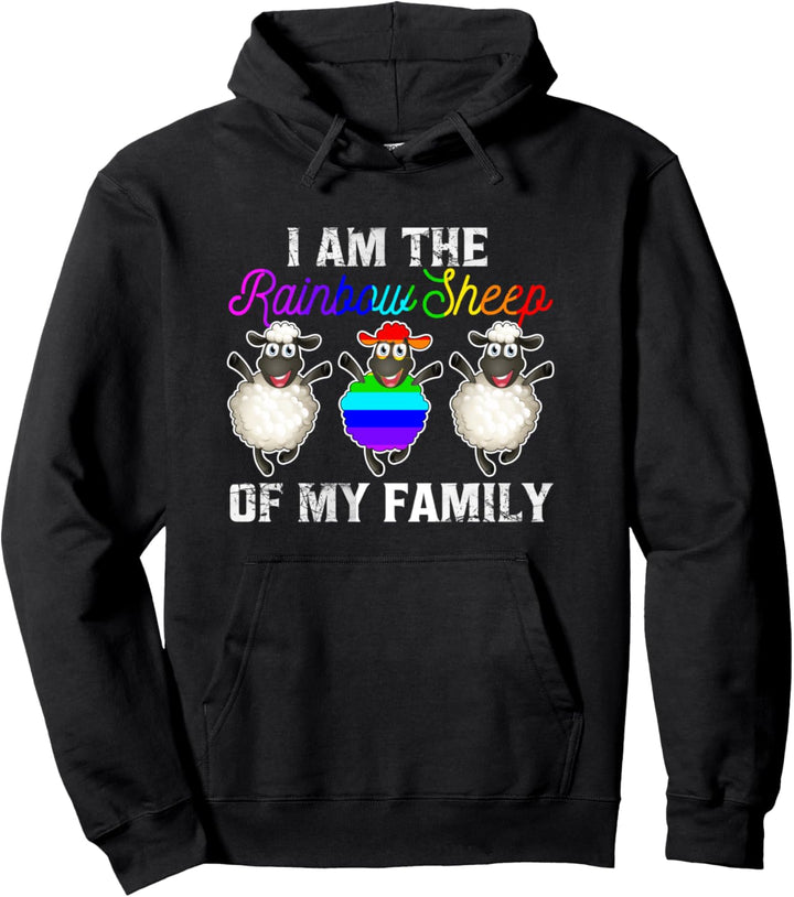 I am the Rainbow Sheep of my Family Regenbogen Schaf Gay Pullover Hoodie
