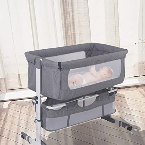 LANTUS Babywiege Stubenwagen Reisebett Kinderbett klappbar Babybett Beistellbett Schaukelwiege mit S