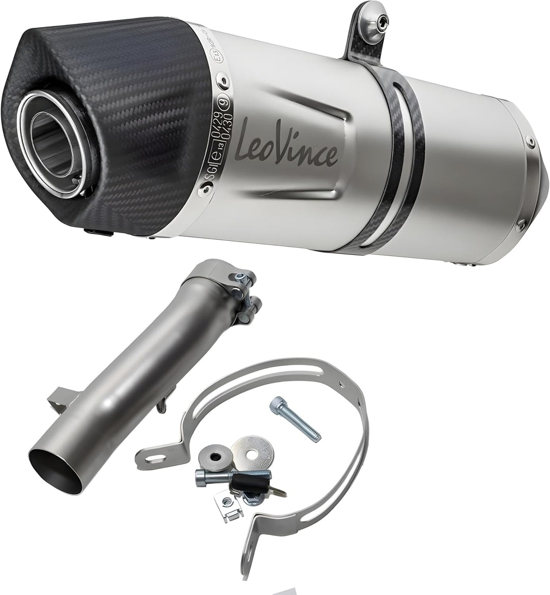 Endschalldämpfer LeoVince SLIP-ON SBK LV ONE EVO, Edelstahl, Carbon Kappe, mit Zulassung für Husqvar