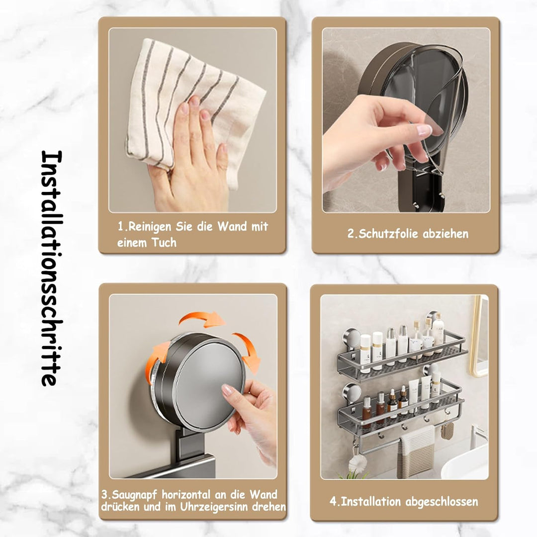 Duschablage Ohne Bohren Mit Saugnapf Duschregal Badablage Ohne Bohren Badezimmer Organizer Duschgel