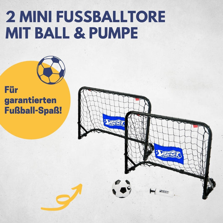 Best Sporting Mini Fussballtor Set Tor I 60cm x 45cm x 224cm I Ball Gr. 5 & Pumpe I Fussball Tor wet