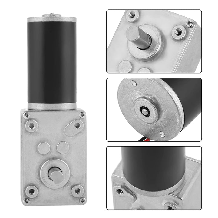 Oumefar 200 RPM Getriebemotor Gleichstrom DC 12V Untersetzungsgetriebemotor Aktenvernichter Elektris