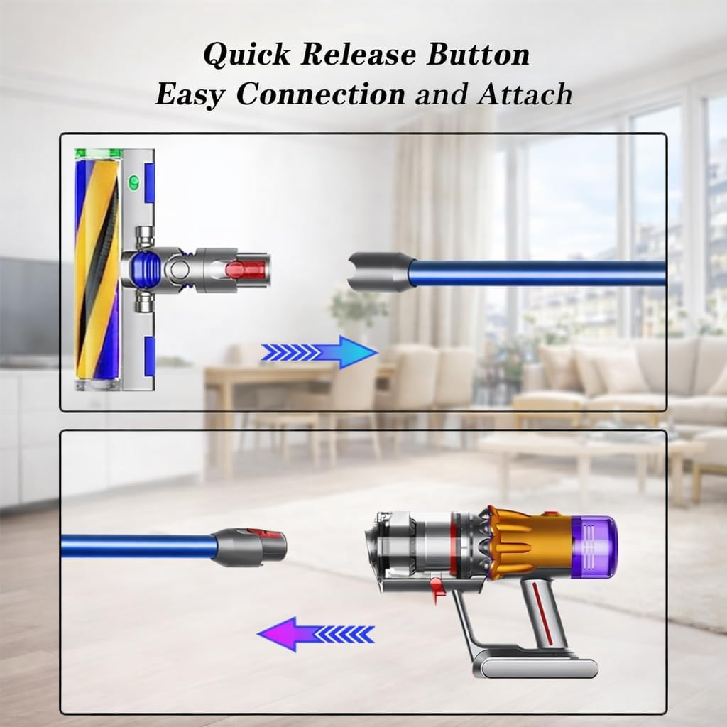 Verlängerungsrohr für Dyson V12 Detect Slim / V10 Digital Slim Stabstaubsauger, 74cm/29in Aluminium