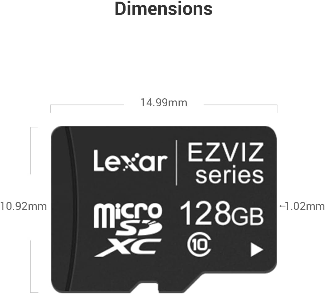 EZVIZ 128 GB Micro-SD-Karte, microSDHC-Speicherkarte, Lesegeschwindigkeit bis zu 90 MB/s, Klasse 10,