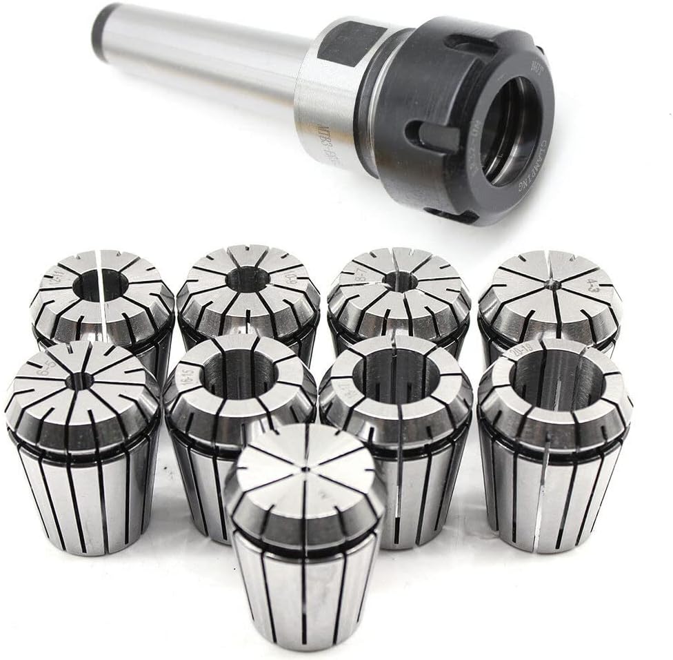 Futchoy 11tlg Spannzangen Set ER32 MT3 M12 Fräser Spannzangenfutter 9 Stueck 2-20mm Spannzangenfutte