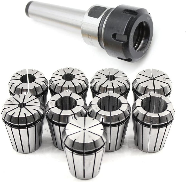 Futchoy 11tlg Spannzangen Set ER32 MT3 M12 Fräser Spannzangenfutter 9 Stueck 2-20mm Spannzangenfutte