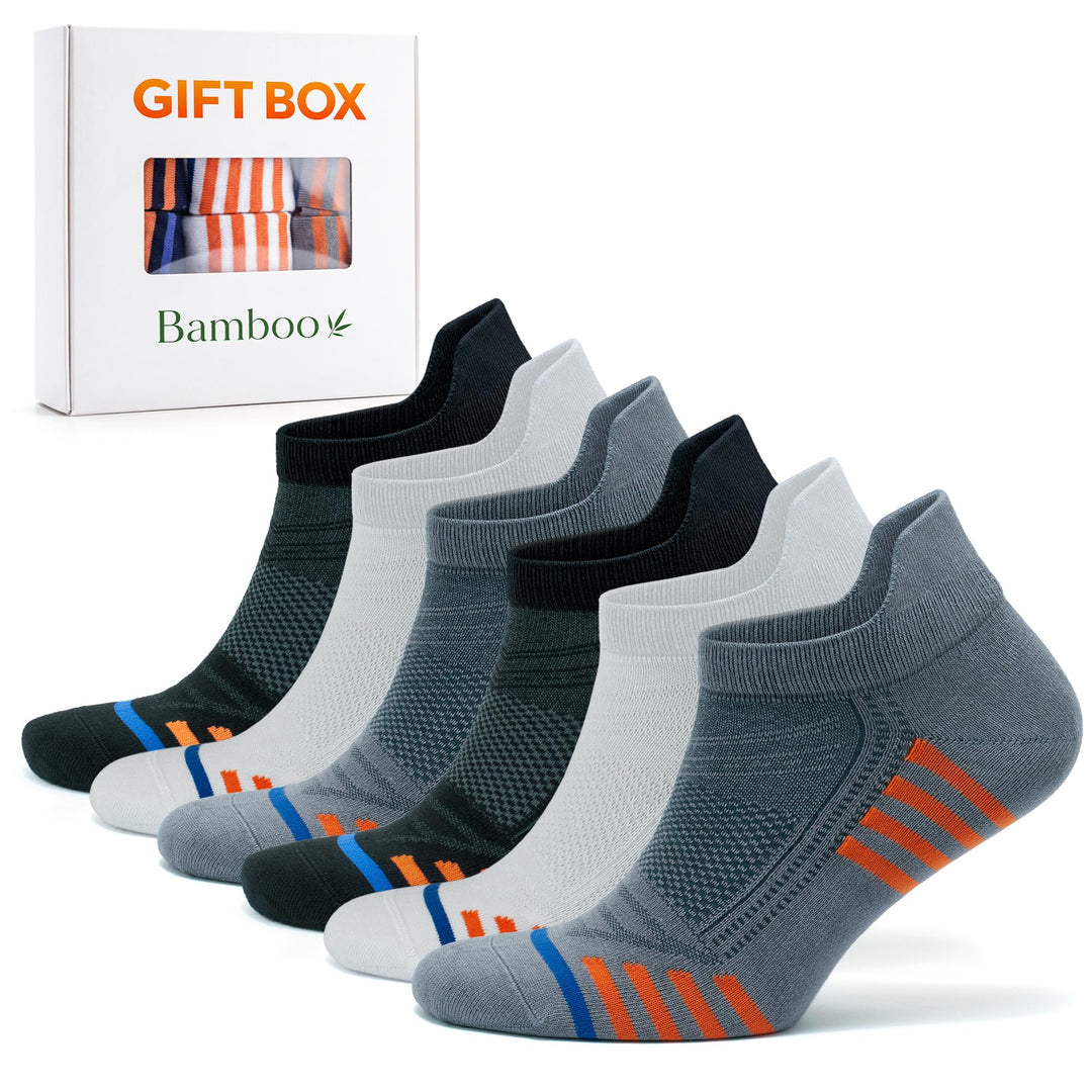 GoWith 3-6 Pairs Women's Bamboo Athletic Ankle Socks, Low Cut Running Socks, Seamless No Show Sneake