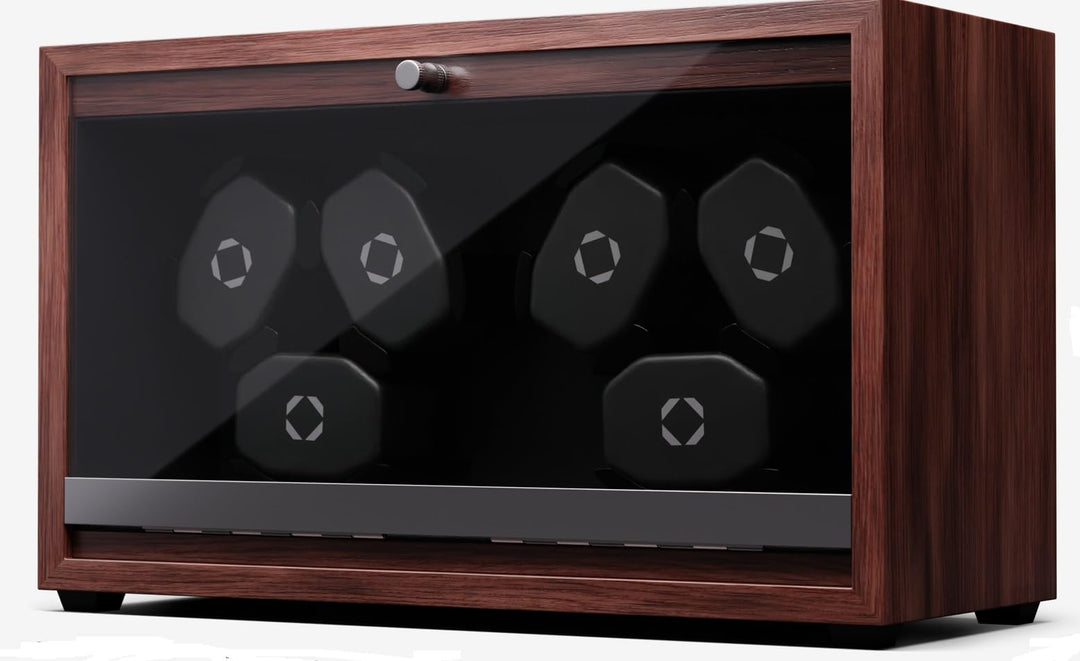 Klarstein Uhrenbeweger für Automatikuhren, Automatik-Uhrenbeweger für 6 Uhren mit Acryl-Tür, Automat