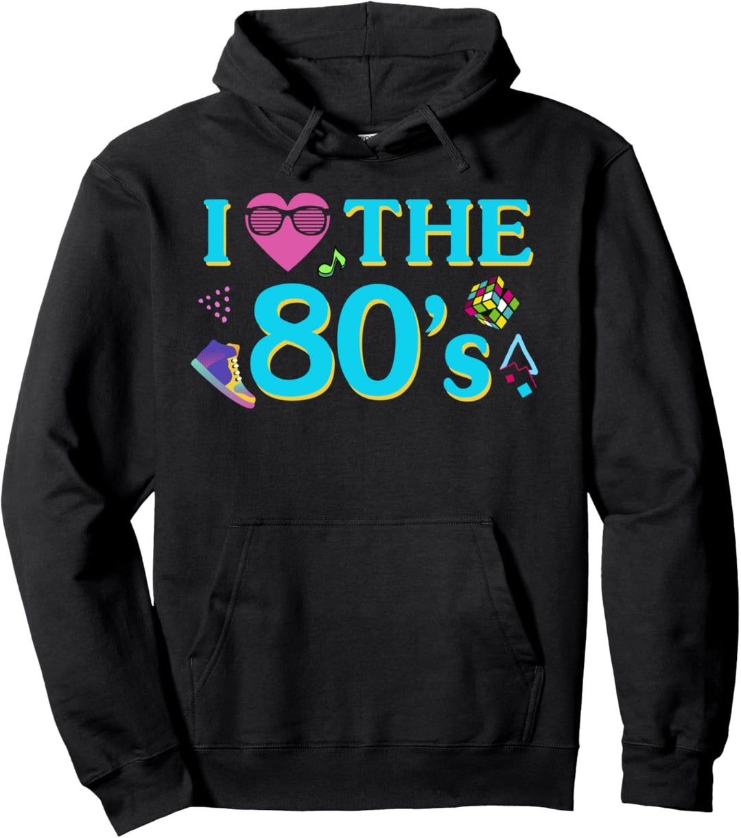 80er Jahre 80s Retro Vintage Party Back to the 80's Kostüm Pullover Hoodie
