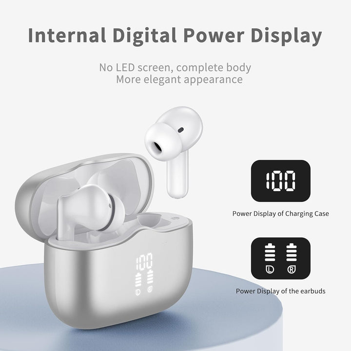 xinwld Bluetooth Kopfhörer, In Ear Kopfhörer Kabellos Bluetooth 5.4 mit 4 ENC Noise Cancelling Mics,