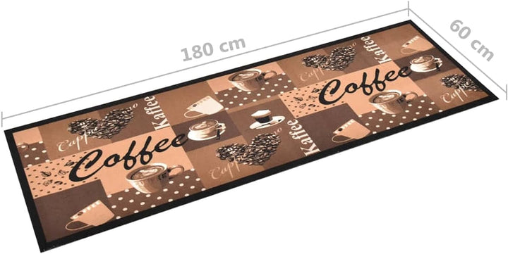 Tidyard Küchenteppich Waschbar rutschfest Küchenläufer Teppichläufer Läufer Cafe Coffee Flurteppich