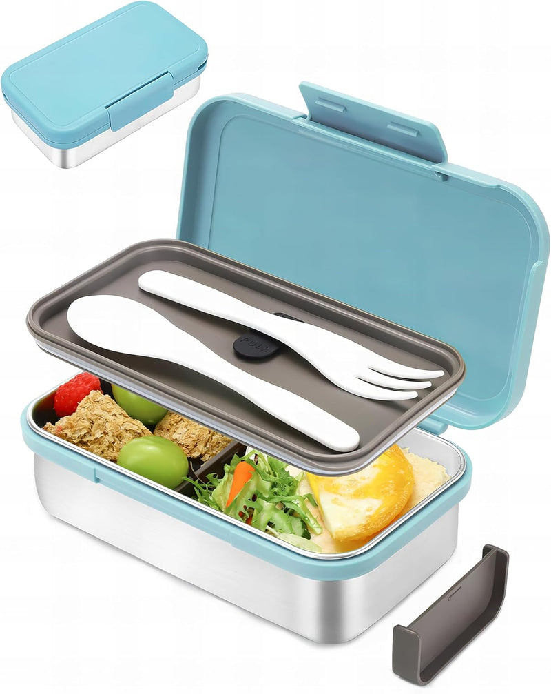 Bugucat Kinder Brotdose Edelstahl Lunchbox 900ML,Auslaufsicher Lunchbox Kinder Brotdose mit Trennwän