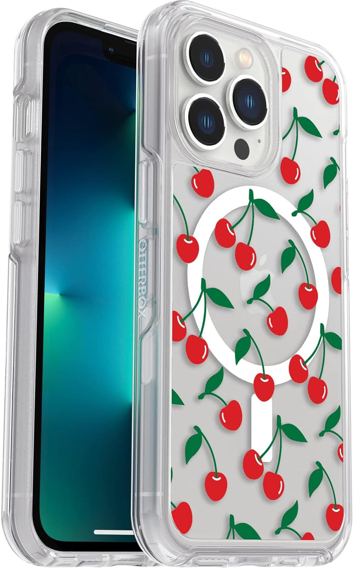 OtterBox Symmetry Series Schutzhülle für iPhone 13 Pro – Cherry On Top, ultradünn, rastet auf MagSaf
