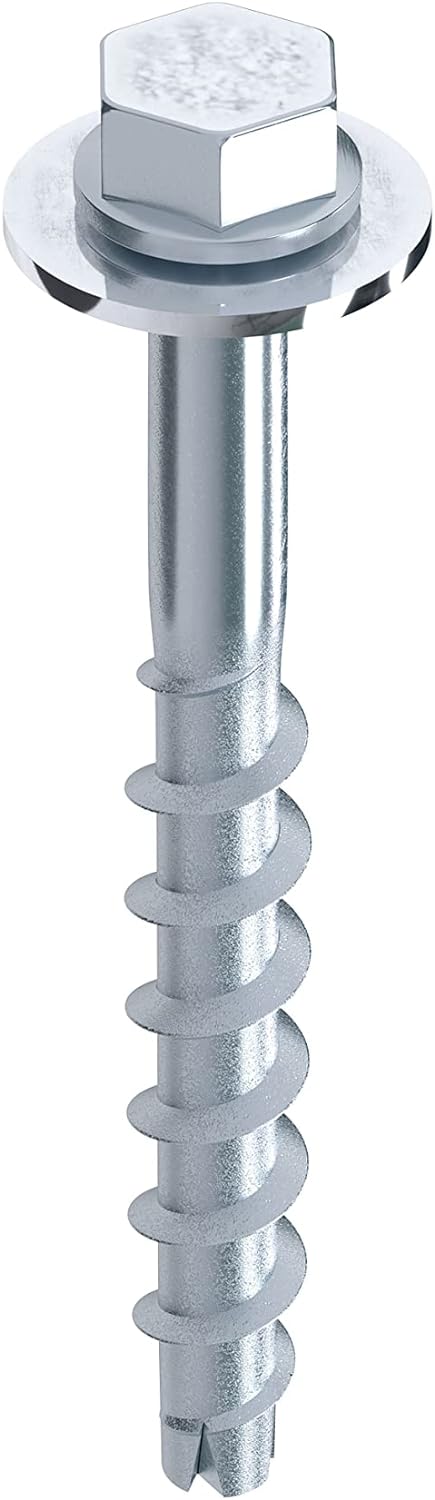 TOX Schraubanker Sumo Max 1 KB-U 10x240 mm, Sechskantkopf mit Bauscheibe, Stahl verzinkt, für Befest