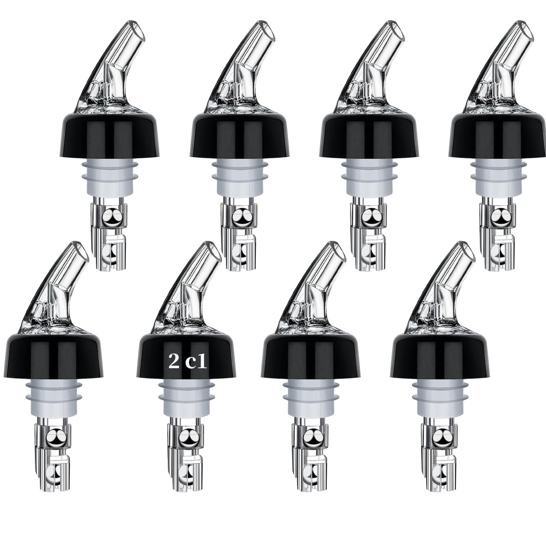 Yeelan 8 Stück 2 cl Flaschenausgiesser Auto-Pour Ausgiesser Dosierausgiesser Bar Portionierer Spirit