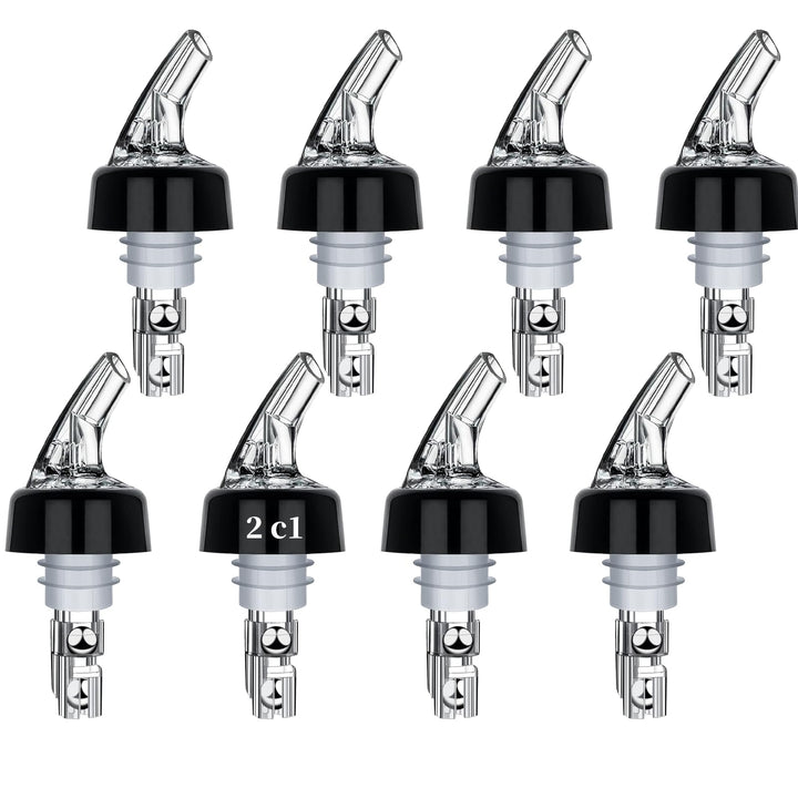 Yeelan 8 Stück 2 cl Flaschenausgiesser Auto-Pour Ausgiesser Dosierausgiesser Bar Portionierer Spirit