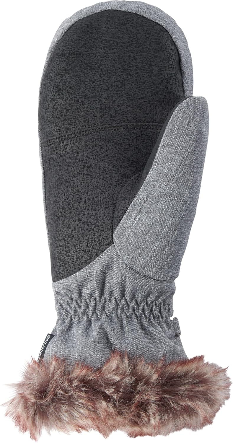 Ziener Damen KEM Mitten Lady Glove Ski-Handschuhe/Wintersport | Warm, Atmungsaktiv 7 grey melange, 7