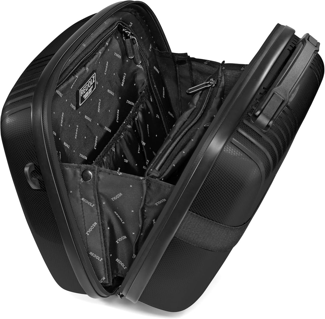 REDOLZ Hartschalen Koffer-Set-4-teilig | S 55 cm (ohne Laptopfach) + M 66 cm + L 77 cm + Beauty-Case