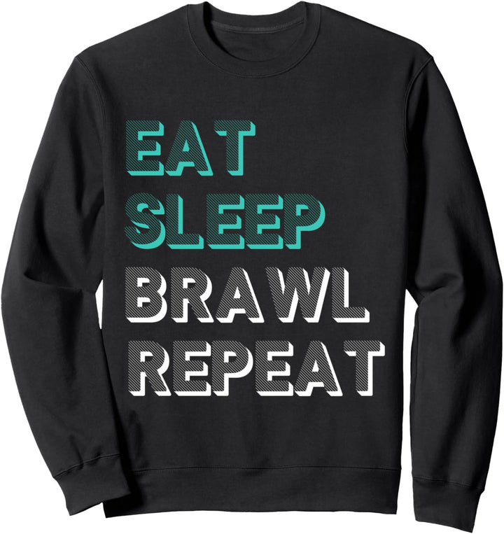 Eat Sleep Brawl Repeat Gamer Zocker Game Kinder Star Sweatshirt