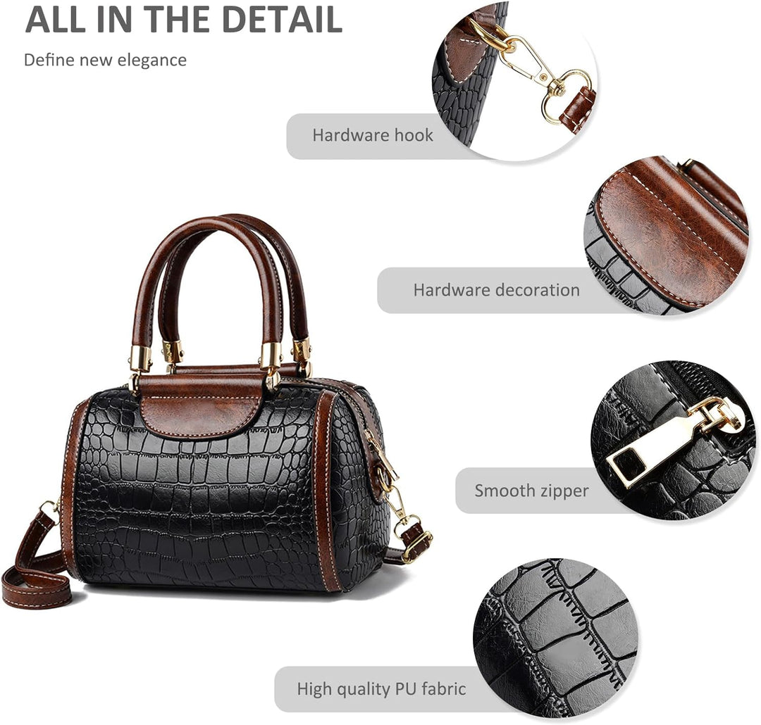 NICOLE & DORIS Handtasche Damen Designer Umhängetasche Mode Schultertaschen PU Leder Satchel Handtas