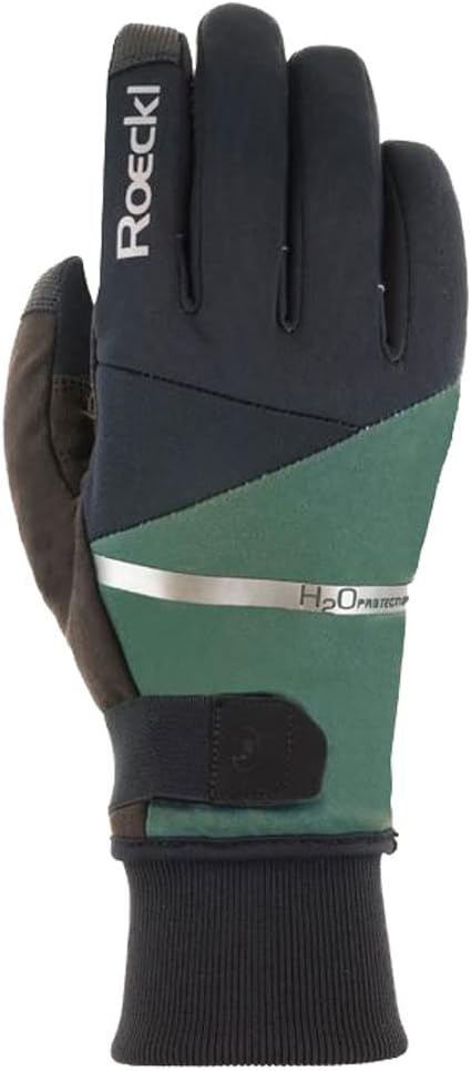 Roeckl Vuno Winter Fahrrad Handschuhe lang schwarz/grün 2023 9.5, 9.5