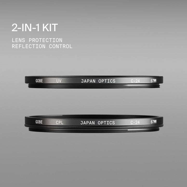 GOBE - Filterset für 67 mm UV + polarisierte kreisförmige (CPL) (1Peak) 67mm, 67mm