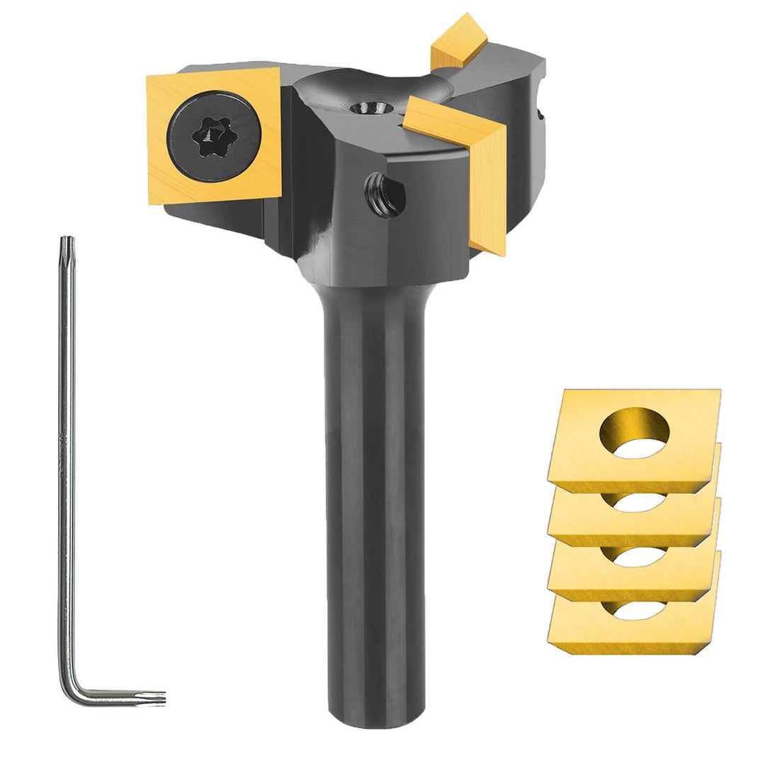 SpeTool Planfräser 8mm Schaft Durchmesser 35mm mit ATS Beschichtung mit 3 austauschbaren Hartmetallm