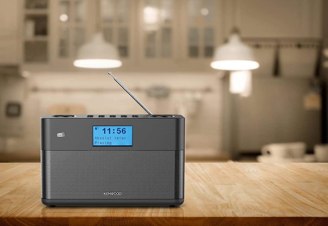 Kenwood CR-ST50DAB-B Stereo-Kompaktradio (DAB+, UKW, Bluetooth, Line-In, Kopfhöreranschluss, Weckfun
