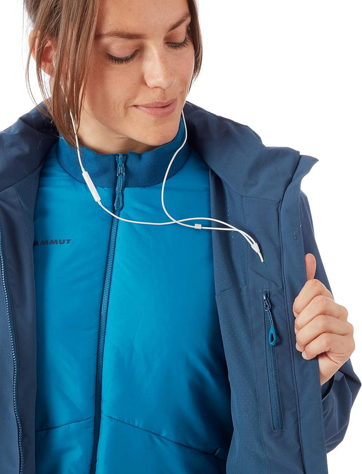 Mammut Damen Hardshell-Jacke mit Kapuze Trovat Hooded L wing teal-sapphire, L wing teal-sapphire