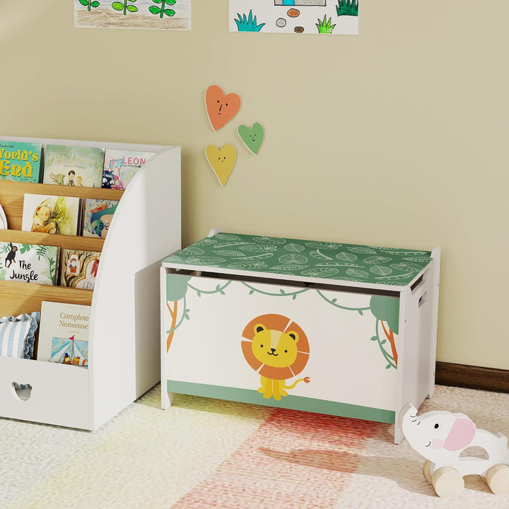 AIYAPLAY Spielzeugkiste mit Deckel für Kinder, Aufbewahrungsbox für Spielzeug und Kleidung, Aufbewah