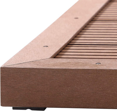 Casaria WPC Bodenelement Solardusche 101x63x5,5cm Anti Rutsch Pads Terracotta Bodenplatte Gartendusc