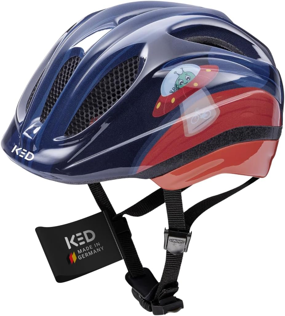 KED Kinder Meggy Trend Fahrradhelm, Cosmos UFO, 44-49cm (XS)