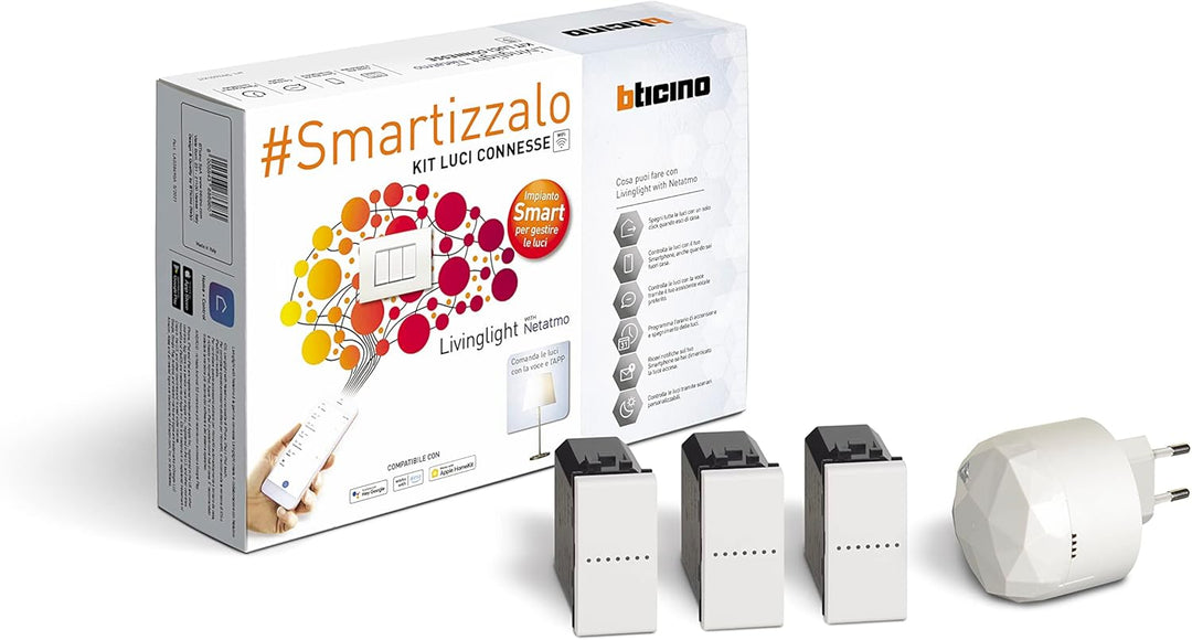 Bticino Livinglight Smart SN3601KIT Beleuchtungsset zum Ein- und Ausschalten der Lichter per App ode