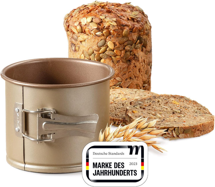 Zenker Brotform oval BLACK METALLIC, Brotbackform & Pollerbrot-Springform – Runde Brotform als Zubeh