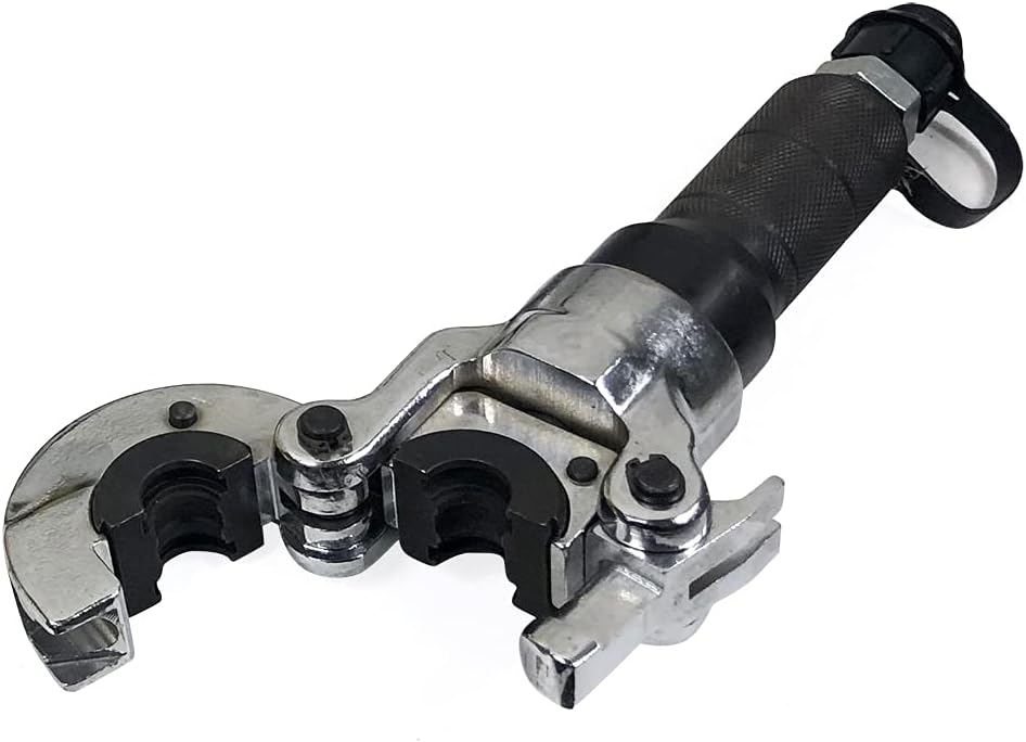 Hydraulische Presszangen 6T - 360° drehbarer Kopf - Kupferrohr Crimpwerkzeug mit 9 Matrizen - Leicht