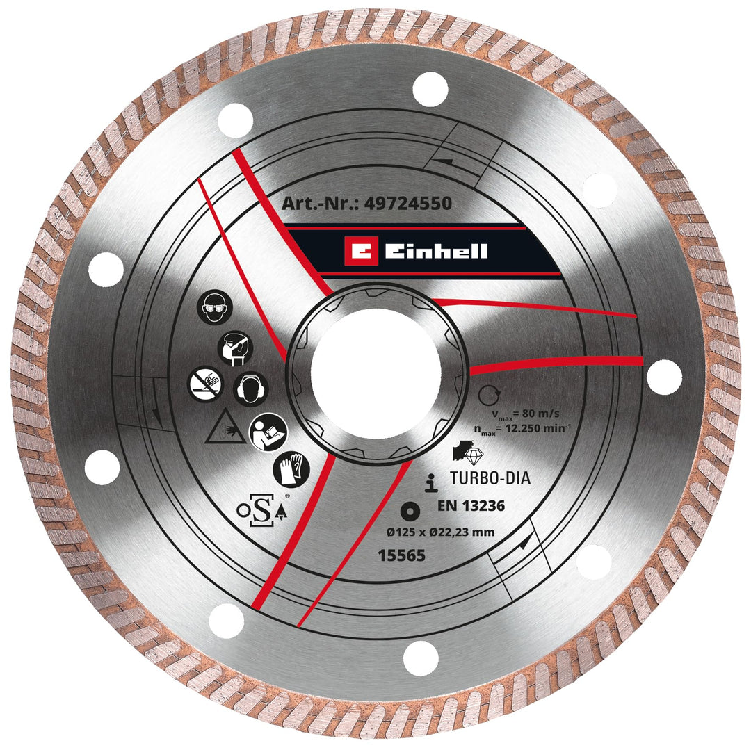 Original Einhell DIA-Trennscheibe dünn 125 x 1,4 mm (Winkelschleifer-Zubehör, Ø 125 x 1,4 mm, M14-Bo