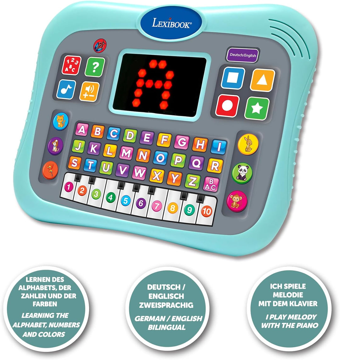 Lexibook, Lern-Tablet, Zweisprachig ENGLISCH/DEUTSCH, Sprechendes Tablet mit Bildschirm zum Lernen d