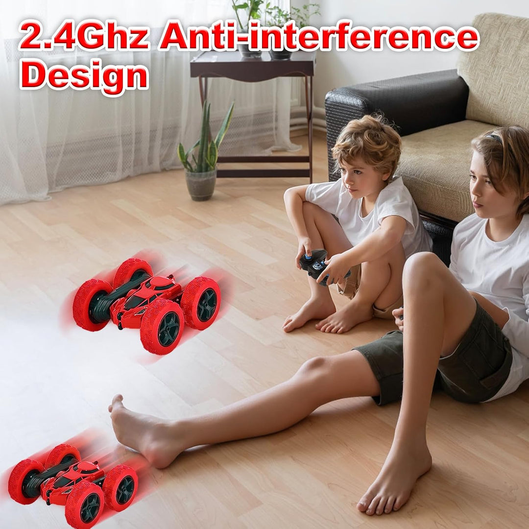 Ferngesteuertes Auto, 90 Min Spielzeit, 2.4Ghz Doppelseitig 360° drehbare RC Stunt Crawler mit Schei