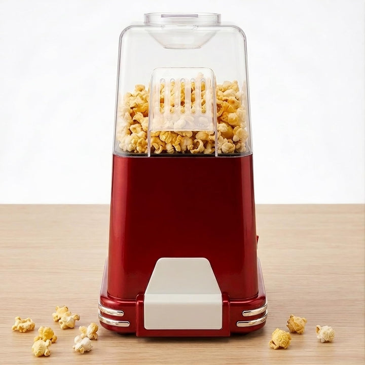 Salco Popcornmaschine | Retro Popcorn Maker im 50er-Jahre-Design | Heissluft-Technologie | Ohne Öl &
