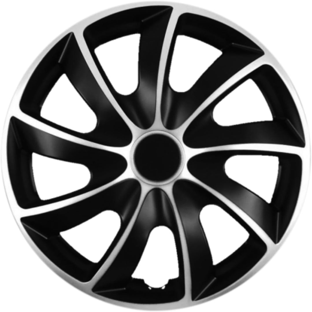 Luckyberg Radkappen 15 Zoll Quad | Radzierblenden 4er-Set für die meisten Automarken und Stahlfelgen