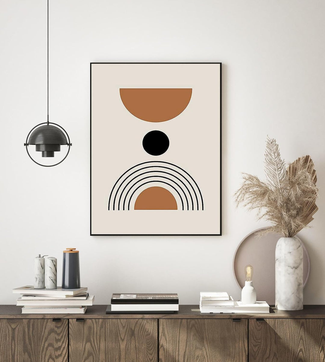 PYNVDD Leinwandposter, Moderne Minimalistische Abstrakte Wandkunst, Böhmisches Posterset Geometrisch