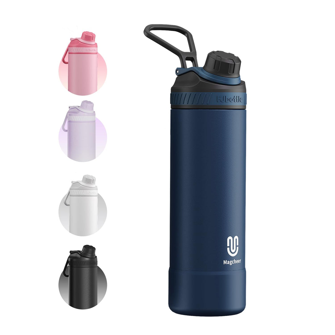 magcheer Isolierte Edelstahl Trinkflasche 750ml mit Griff | BPA-Frei & Auslaufsichere Isolierte Ther