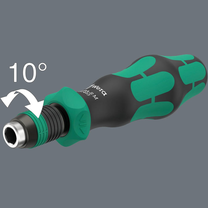 Wera 05051060001 Kraftform Kompakt 838 RA S Set 1, 14-teilig & 05051493001 838 RA-R M Bits-Handhalte