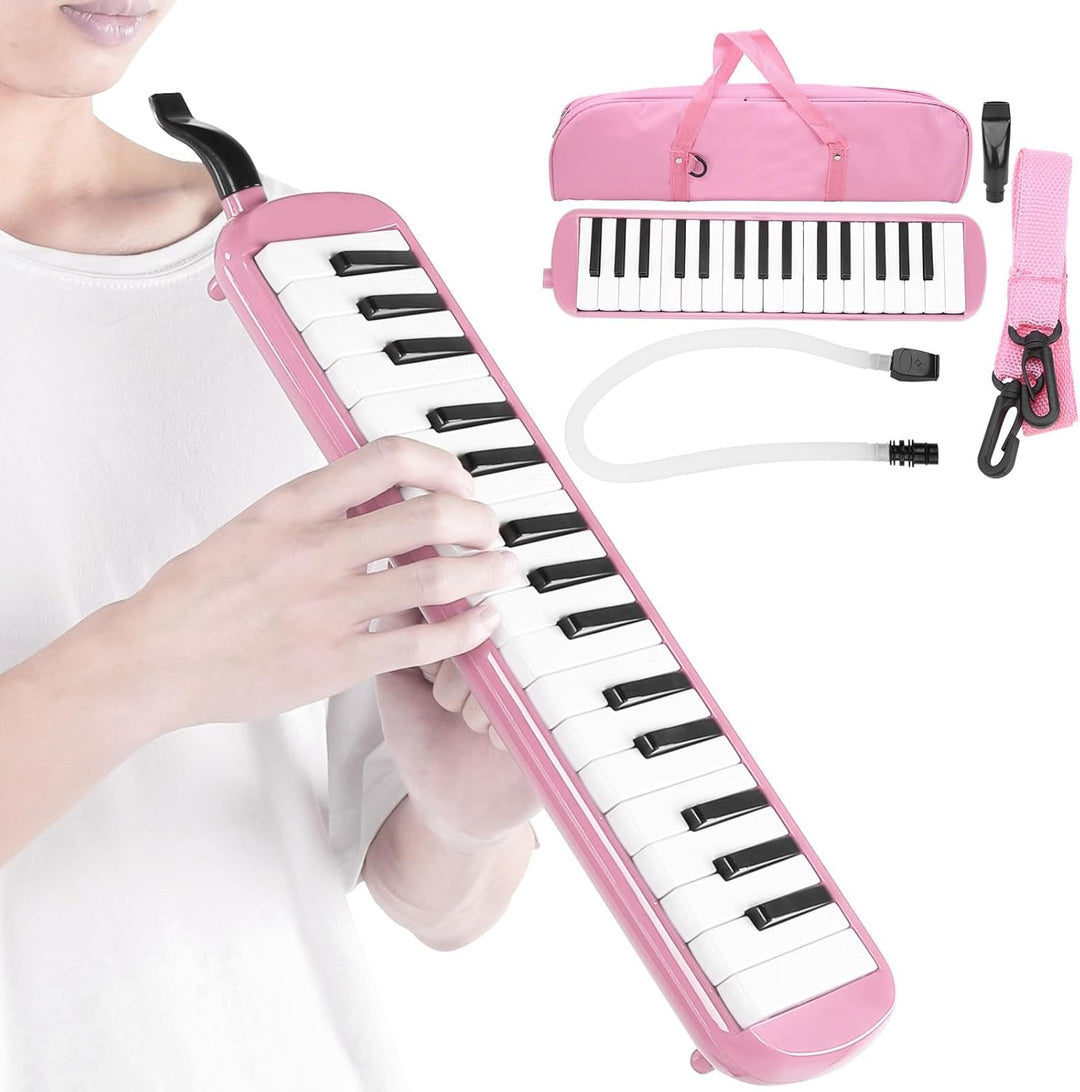 Melodica Set, 32 Tasten Wind Pianica Melodicas Klavierstil Tragbar mit Tragetasche Geeignet für Erwa