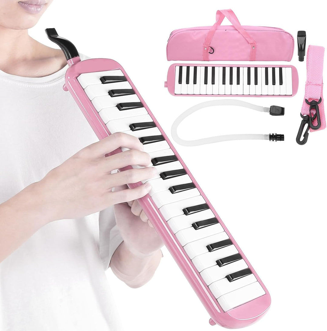 Melodica Set, 32 Tasten Wind Pianica Melodicas Klavierstil Tragbar mit Tragetasche Geeignet für Erwa