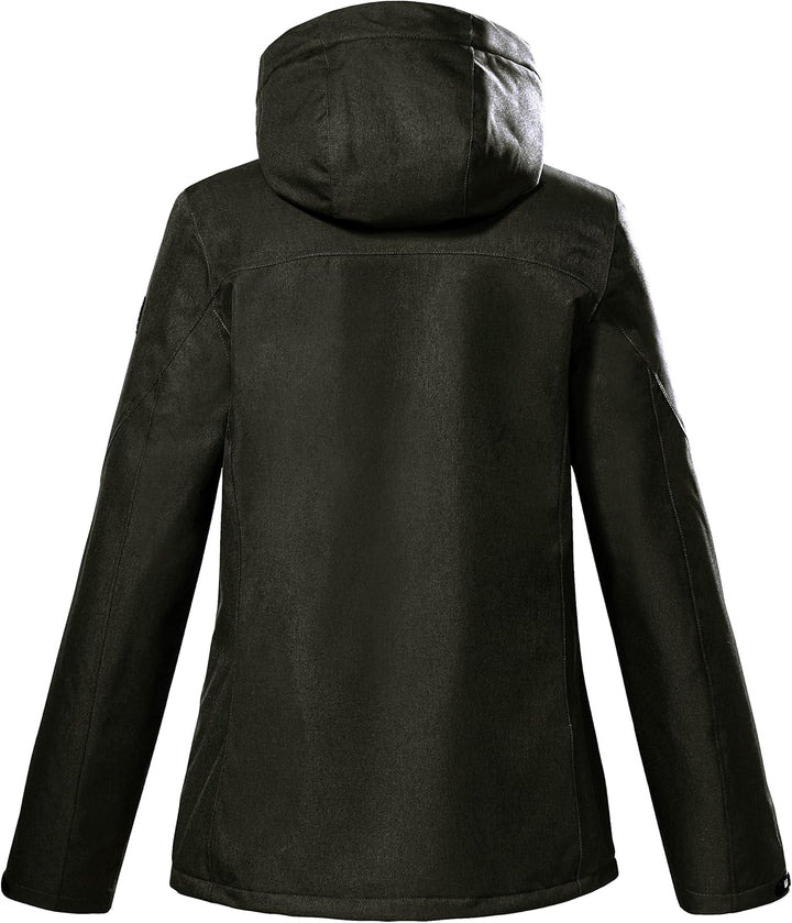 Killtec Damen Kow 142 Wmn Jckt Outdoorjacke/Funktionsjacke mit abzippbarer Kapuze 38 dunkeloliv, 38