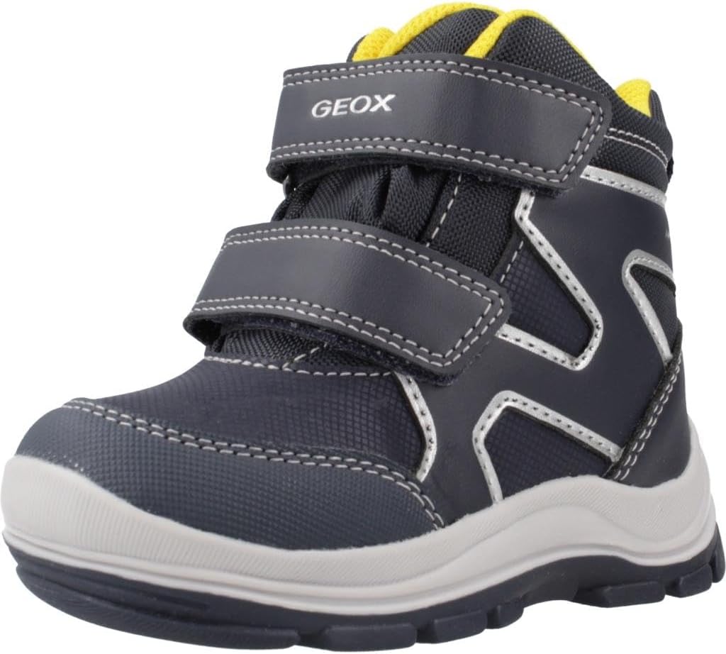 Geox Jungen B Flanfil Boy B ABX Stiefeletten 25 EU Navy Yellow, 25 EU Navy Yellow