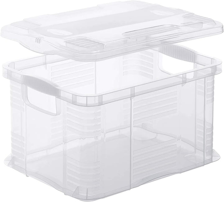 Rotho Agilo Aufbewahrungsbox 55l, Kunststoff, Transparent Transparent Box A3, Transparent Box A3