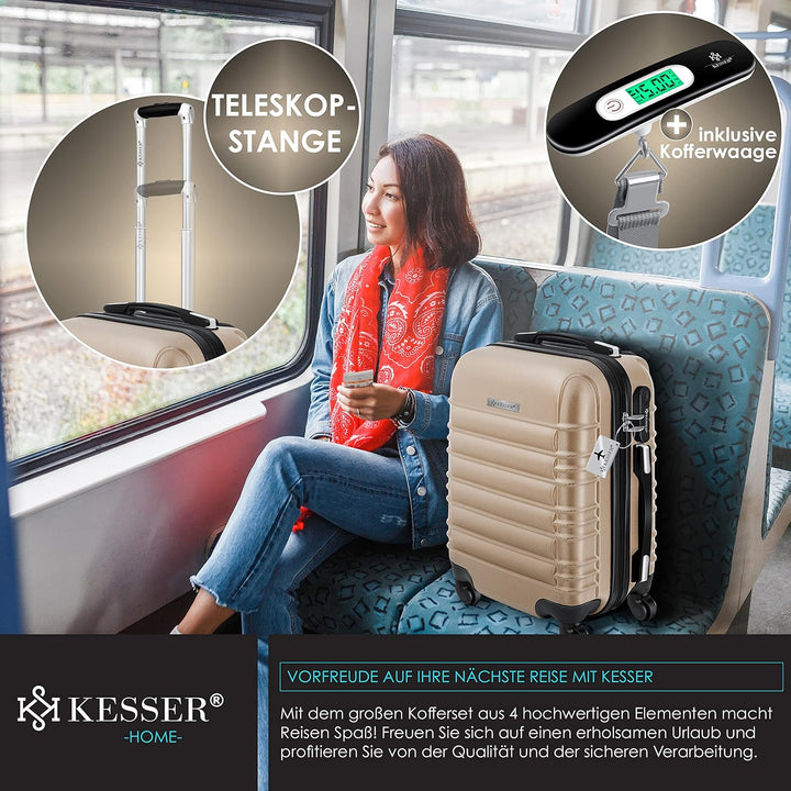 KESSER® 3tlg. Hartschalenkofferset Hard Shell Basic Hartschalenkoffer Trolley Koffer Reisekoffer Rei