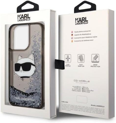 KARL LAGERFELD KLHCP14XLNCHCK Hülle für iPhone 14 Pro Max 6,7" Schwarz hardcase